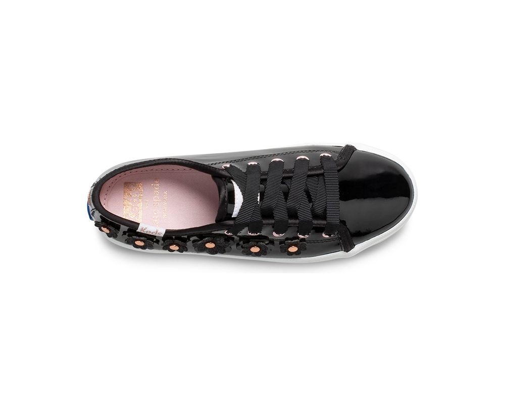 Zapatillas Keds Niños Negras - Kate Spade New York Kickstart Patent Cuero - 397-IYGQCW